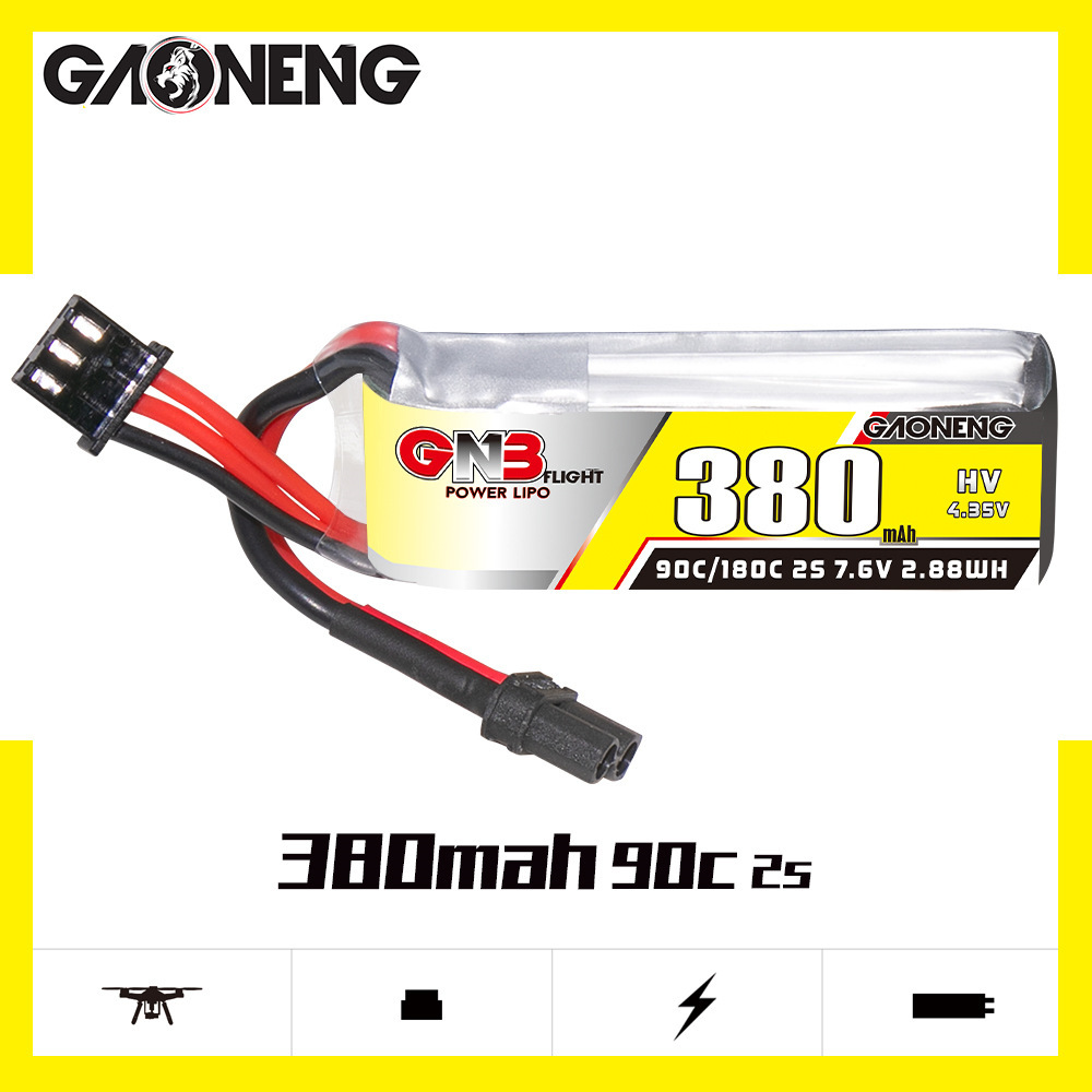 GNB 2S 7.6V 380mAh 90C/180C Li - đánh giá và giá Rc Helicopter Parts